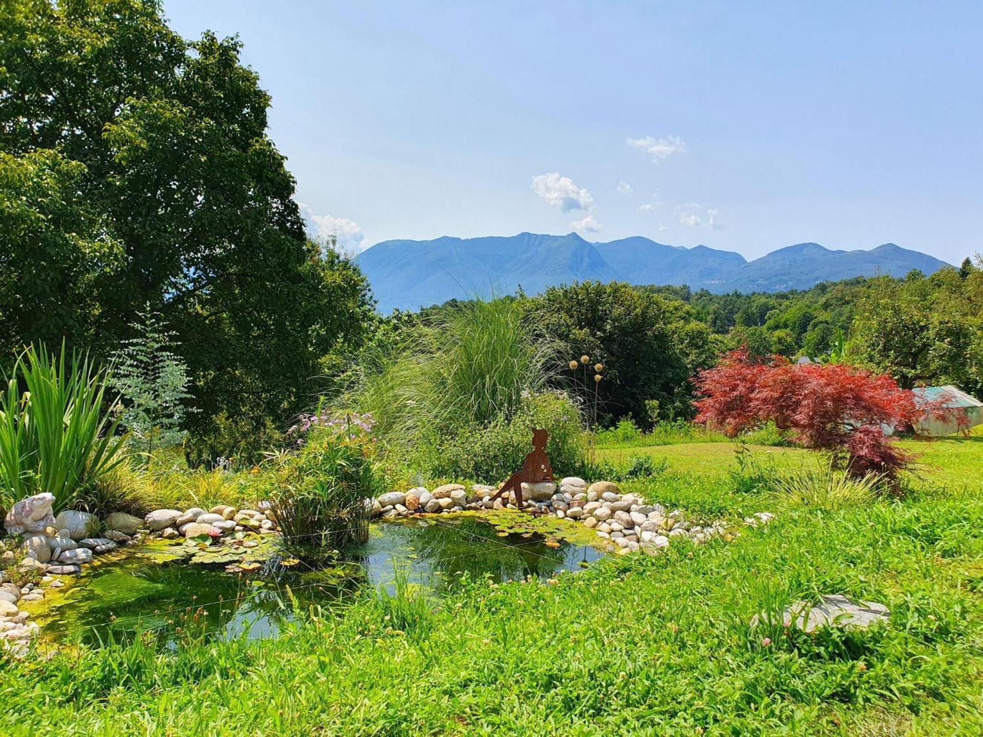 Villa With Enchanting Garden Overlooking The Lake Luino Εξωτερικό φωτογραφία